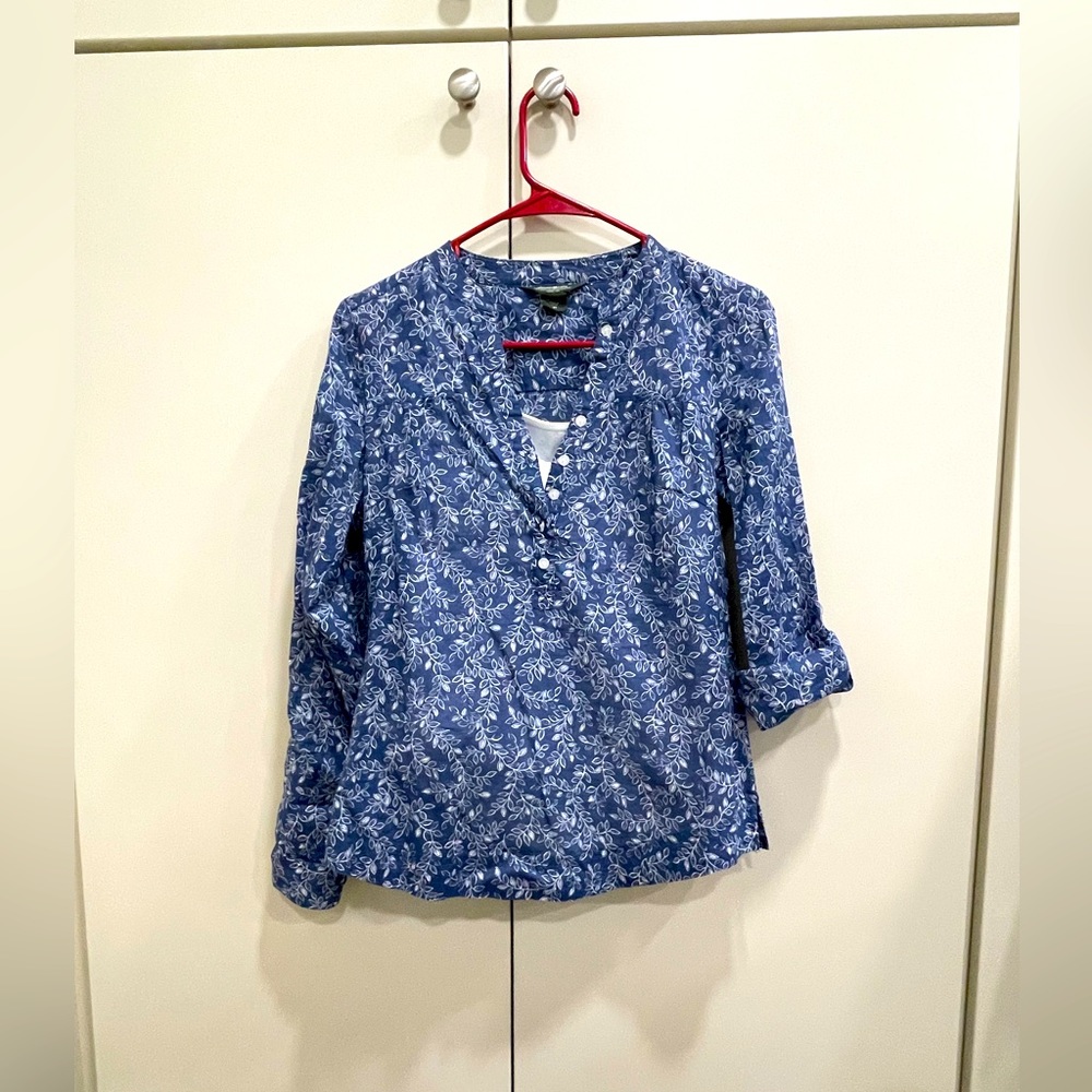 Eddie Bauer Cotton Fitted Blouse XS (white Tank not included)
